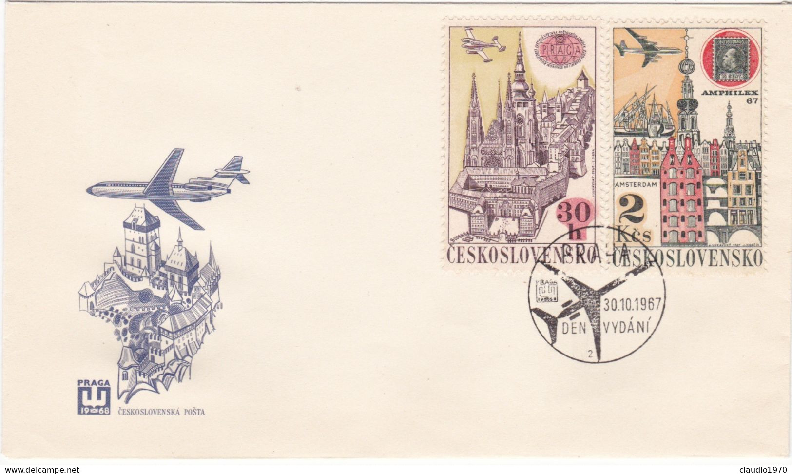 CECOSLOVACCHIA - BUSTA FDC - 1967 - FDC