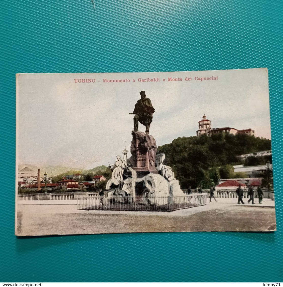 Cartolina Torino - Monumento A Garibaldi E Monte Dei Cappuccini. Non Viaggiata - Otros & Sin Clasificación