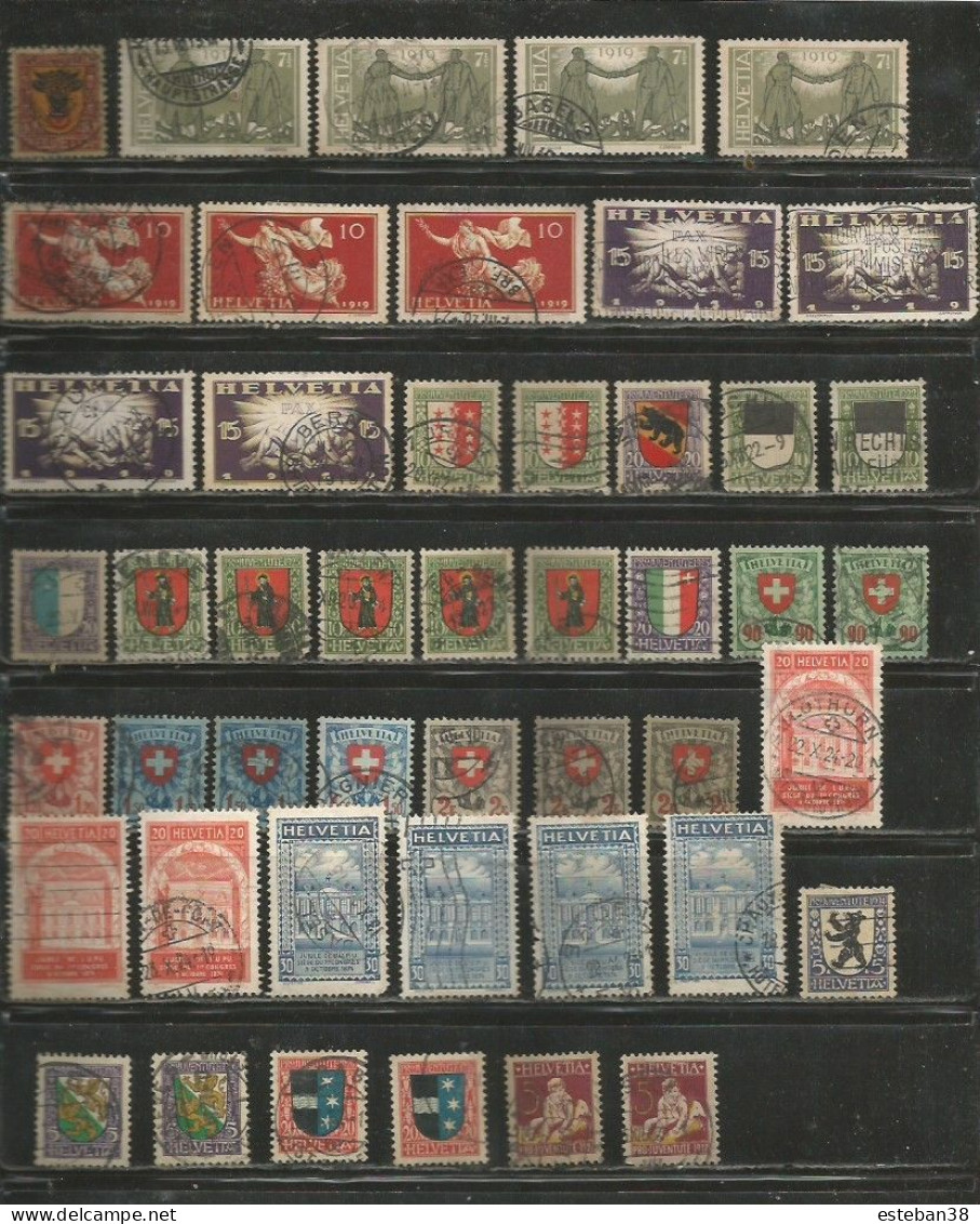 Suisse Timbres Diverses - Usados