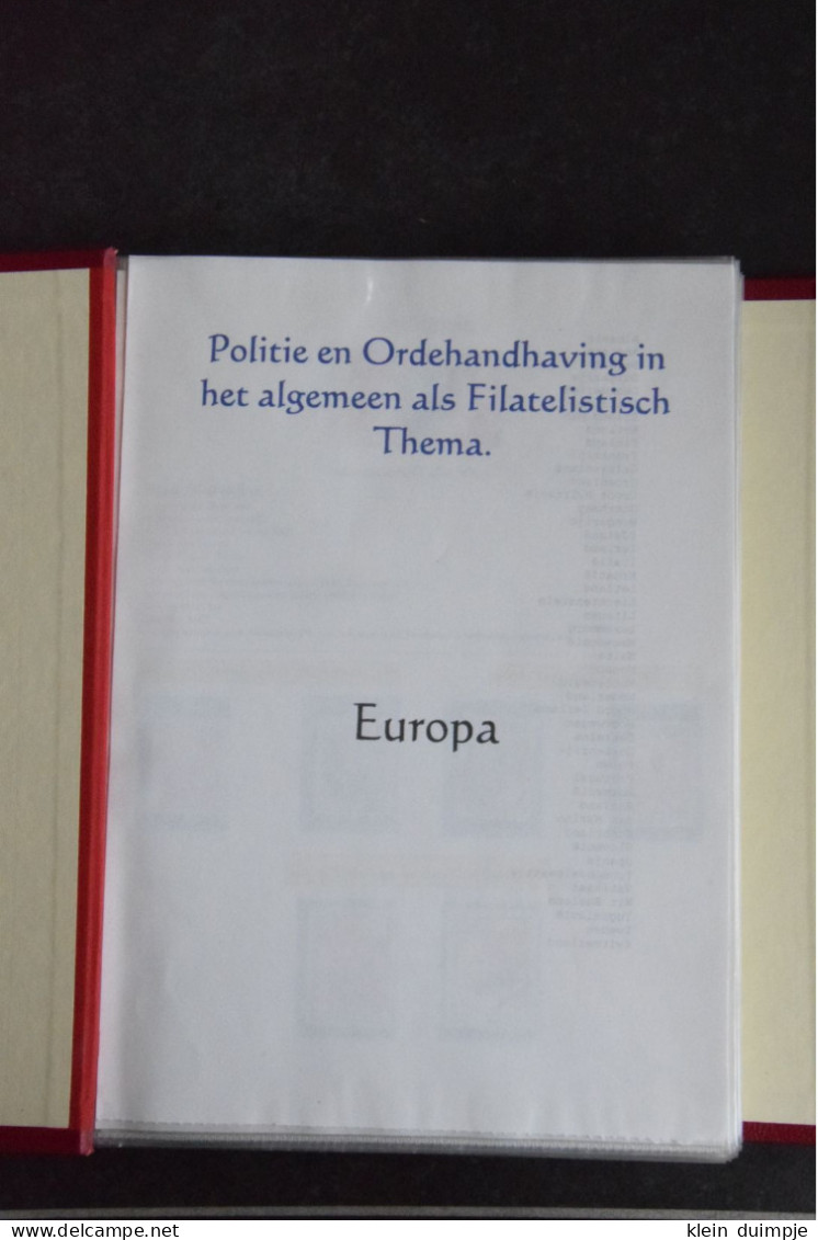 Postzegels En Eerstedag Stempels In Verband Met Politie, Rijkswacht En Ordehandhaving In Europa. Met Begeleidende Tekst. - Colecciones (en álbumes)