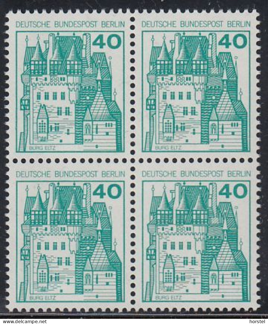 Berlin Mi.Nr.535 - Burgen Und Schlösser - Burg Eltz - 4er Block - Postfrisch - Ungebraucht