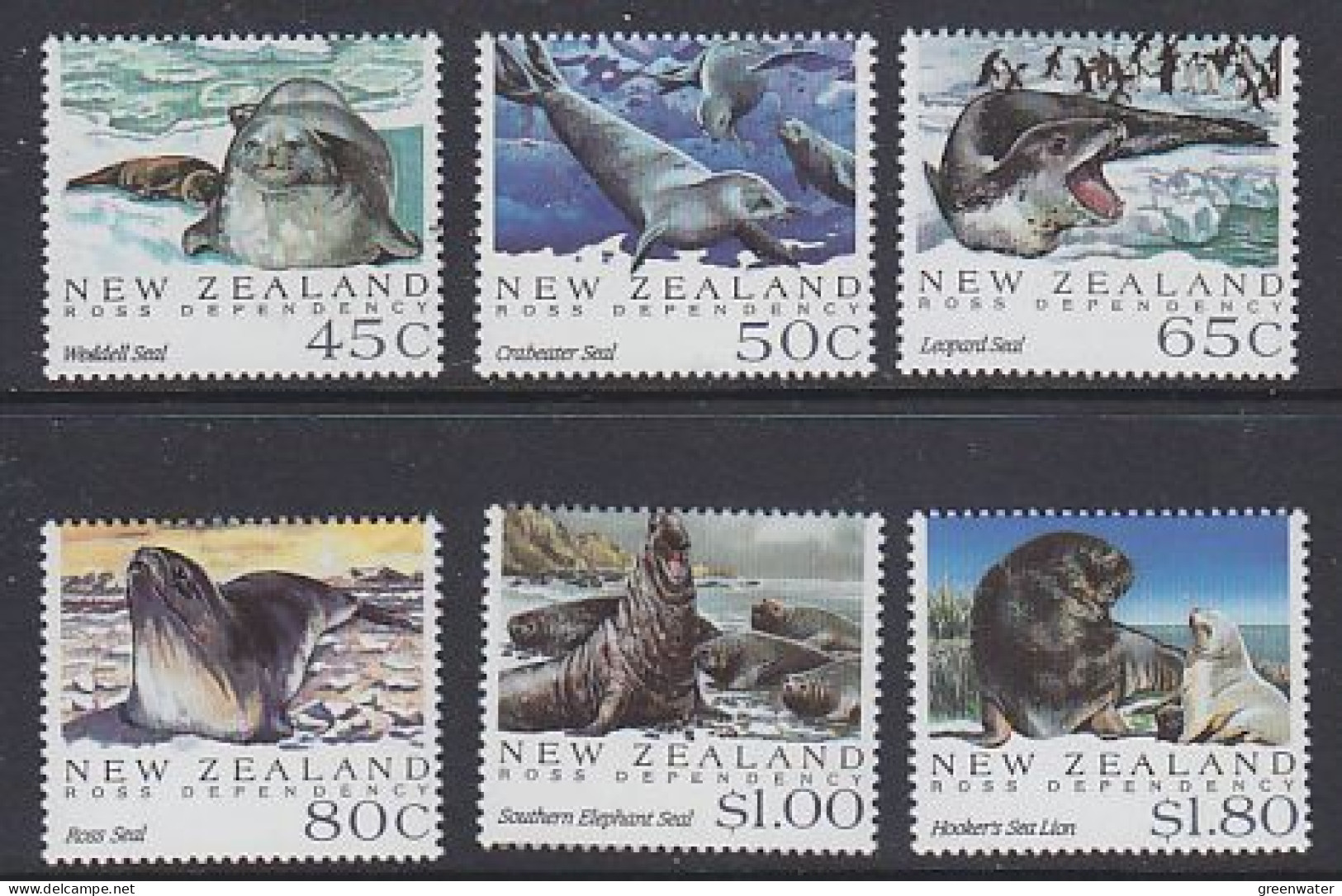 New Zealand 1992 Ross Dependency / Seals 6v ** Mnh (59665) ROCK BOTTOM - Nuevos