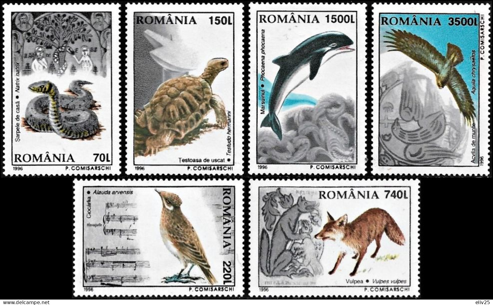 Romania 1996, Native Animals - 6 V. MNH - Other & Unclassified