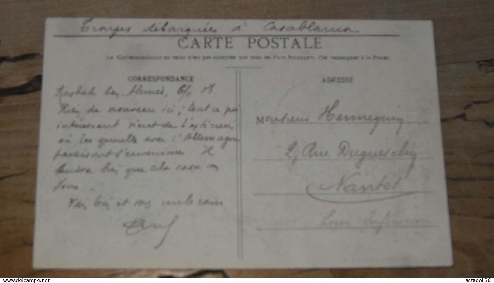 Sur Cpa, Cachet Service Des Renseignements, Kasbah Ben Ahmed - 1908  ............ 240424-18793e - Brieven En Documenten