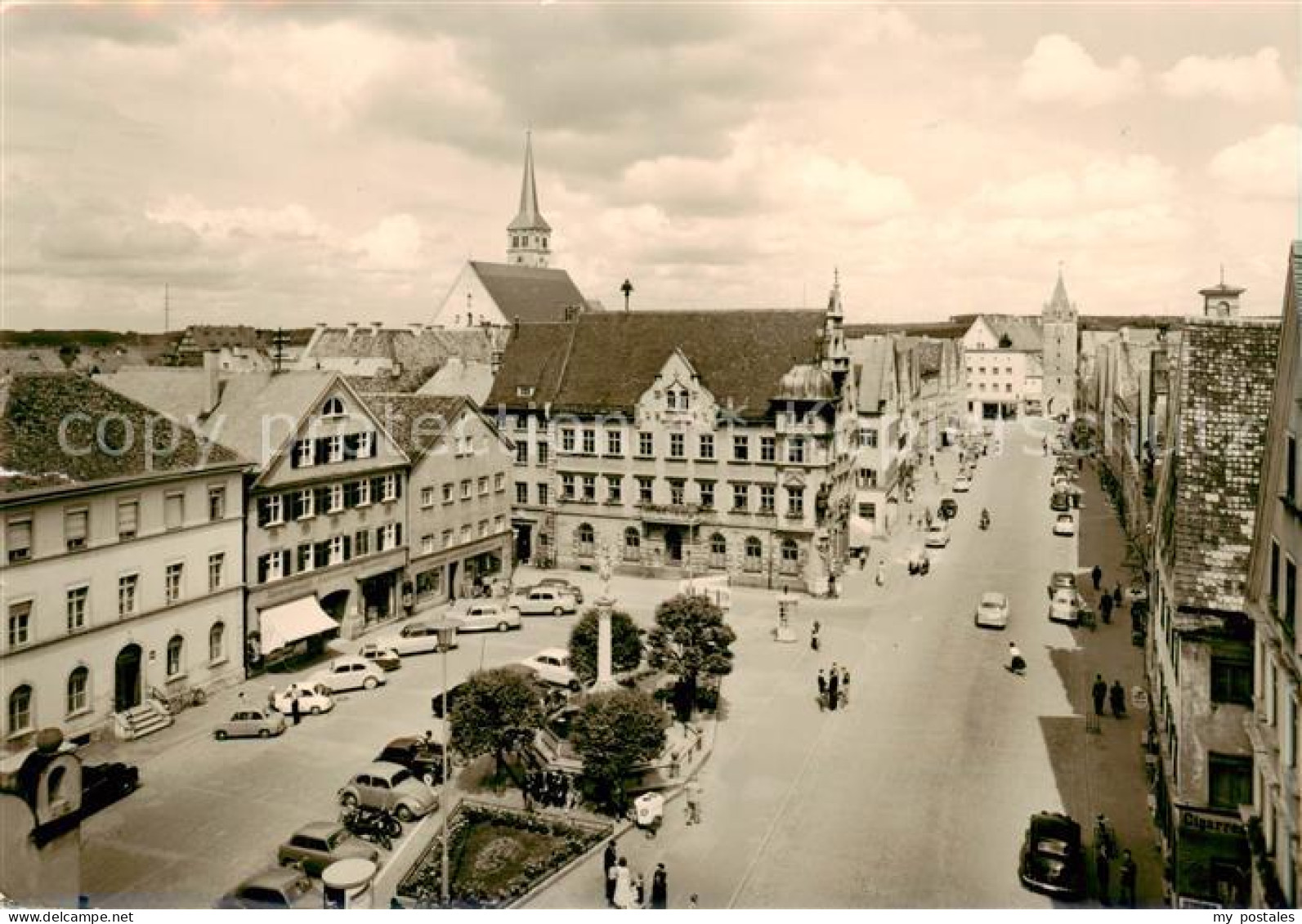 73854336 Mindelheim Marktplatz Mit Rathaus Mindelheim - Mindelheim