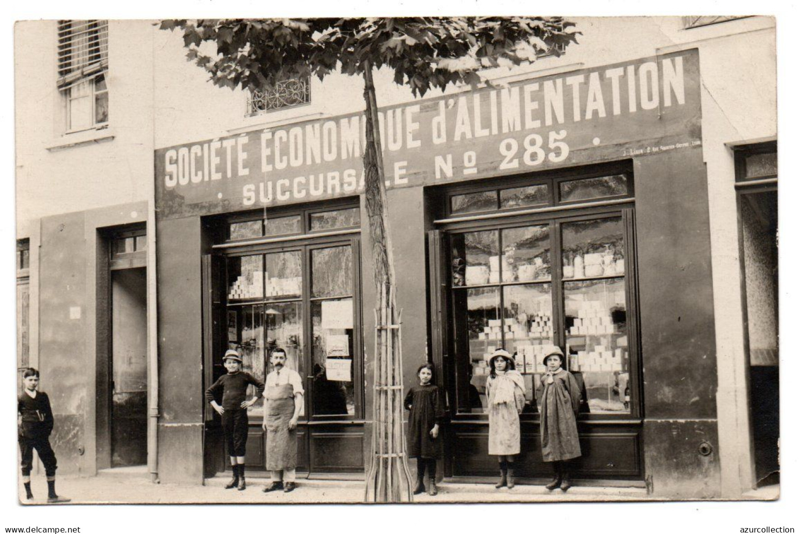 Devanture Du Magasin " Société Economique D'Alimentation " . Rue Sébastien Gryphe. Carte Photo Animée - Lyon 7