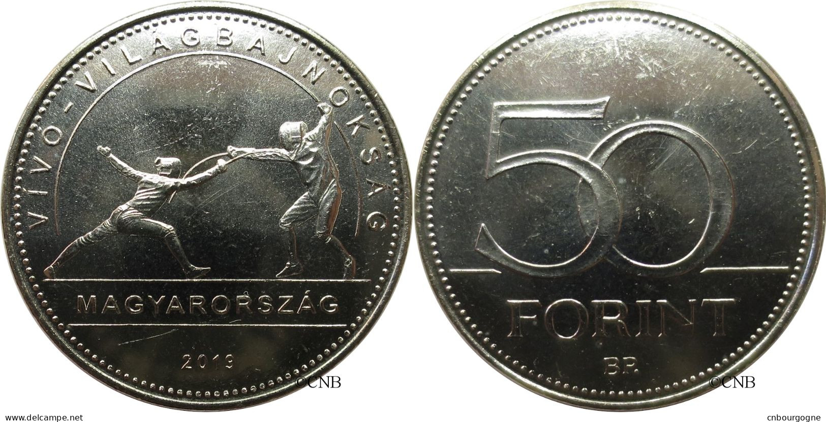 Hongrie - République - 50 Forint Championnat Du Monde D’escrime 2019 - UNC - Mon4657 - Hungary