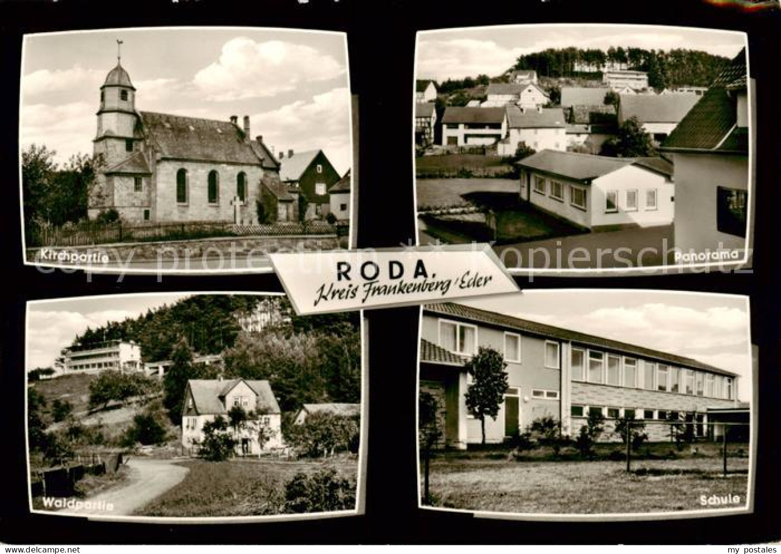 73854271 Roda Hessen Kirchpartie Panorama Waldpartie Schule Roda Hessen - Autres & Non Classés