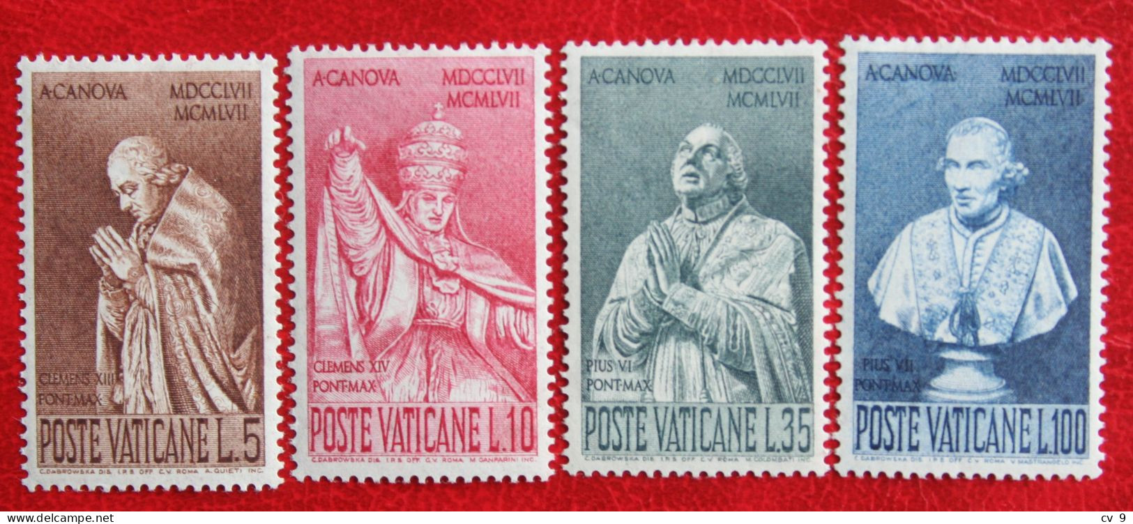 Antonio Canovas 1958 Mi 296-299 Yv 261-264 Ongebruikt / MH * VATICANO VATICAN VATICAAN - Unused Stamps