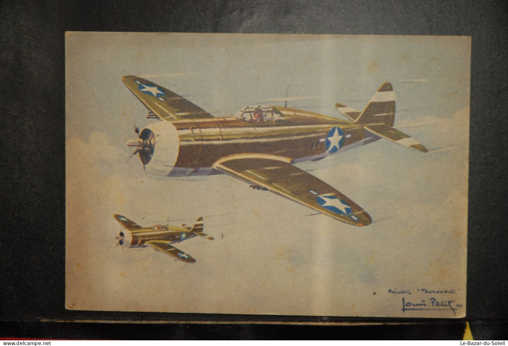 CP,  ILLUSTRATEUR, Louis Petit, Avion, Republic P47 "Thunderbolt" , Collection Des Avions Alliés - 1939-1945: 2a Guerra