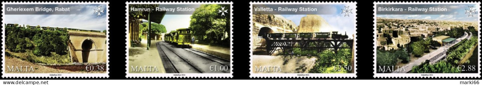 Malta - 2024 - Malta Railway - 1883-1931 - Mint Stamp Set - Malte