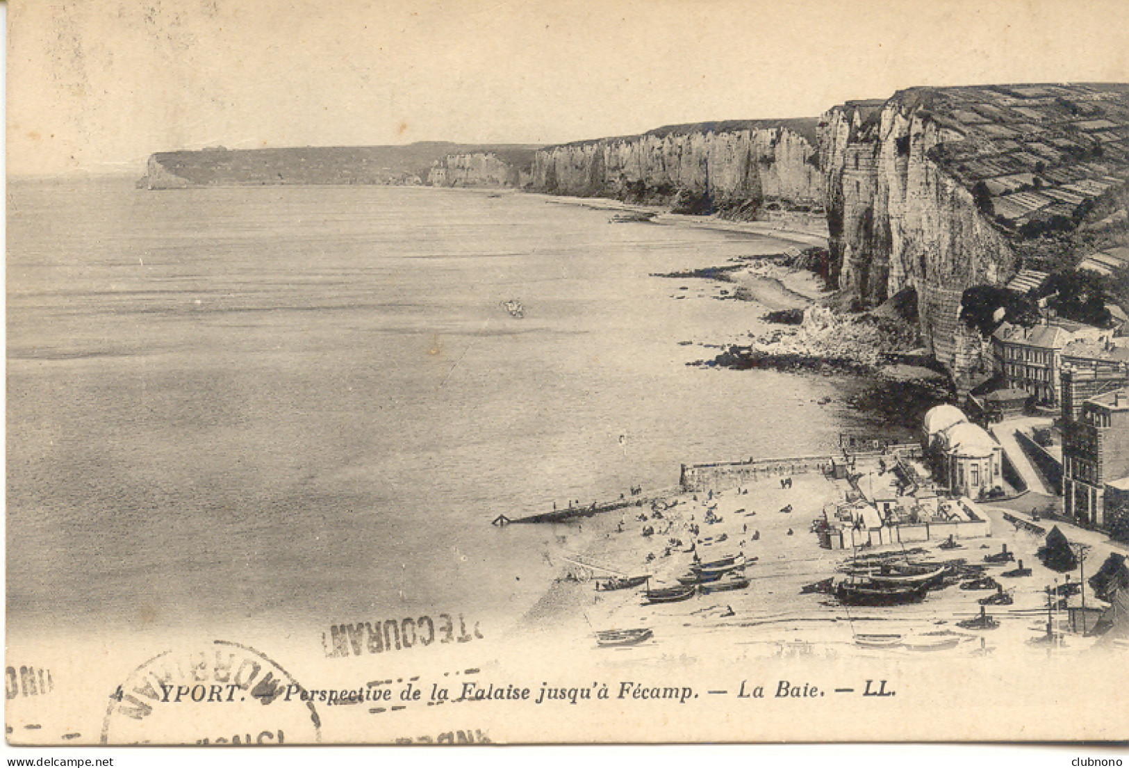 CPA - YPORT - PERPECTIVE DE LA FALAISE JUSQ'U'A  FECAMP - LA BAIE - Yport