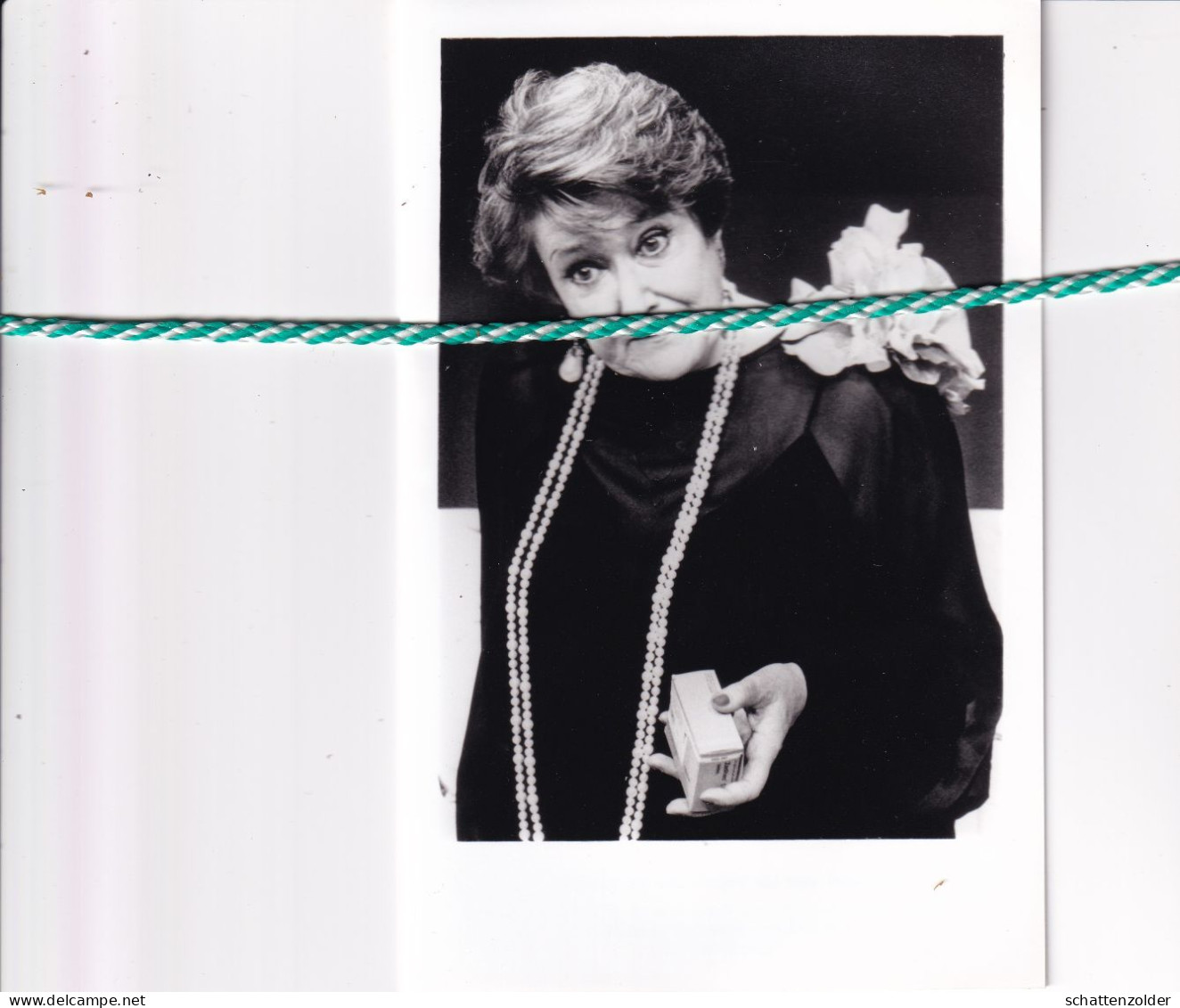 IVONNE LEX (Yvonne Douliez), Antwerpen 1926, Brasschaat 1996. Actrice, Voorzitter Theater Lex, Artiest. Foto - Décès