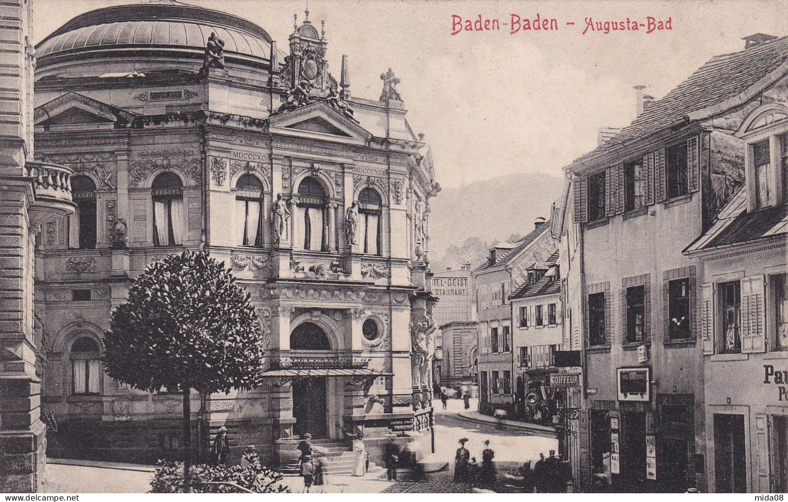 BADEN BADEN . Augusta Bad . Animée - Baden-Baden