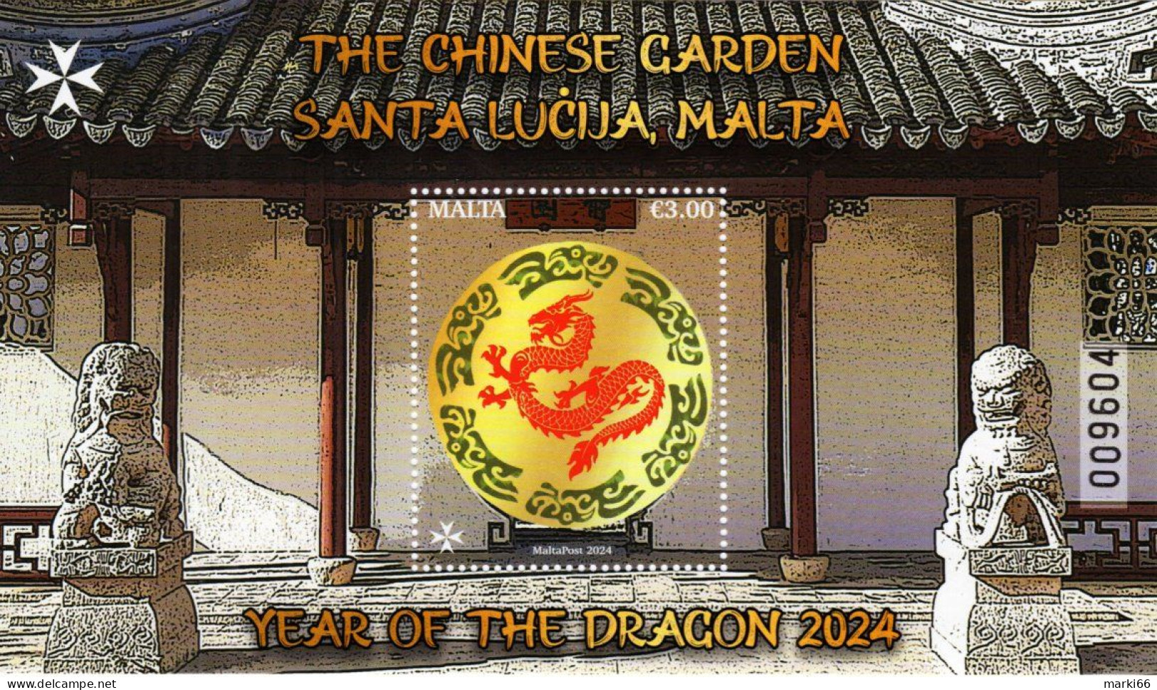 Malta - 2024 - Lunar Year Of The Dragon - Chinese Garden Santa Lucija - Mint Souvenir Sheet - Malte