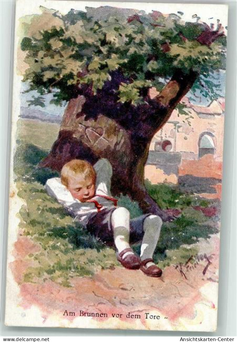 39786205 - Kleiner Junge Schlaeft Im Schatten Eines Baumes B.K.W.I. 502-1 - Feiertag, Karl
