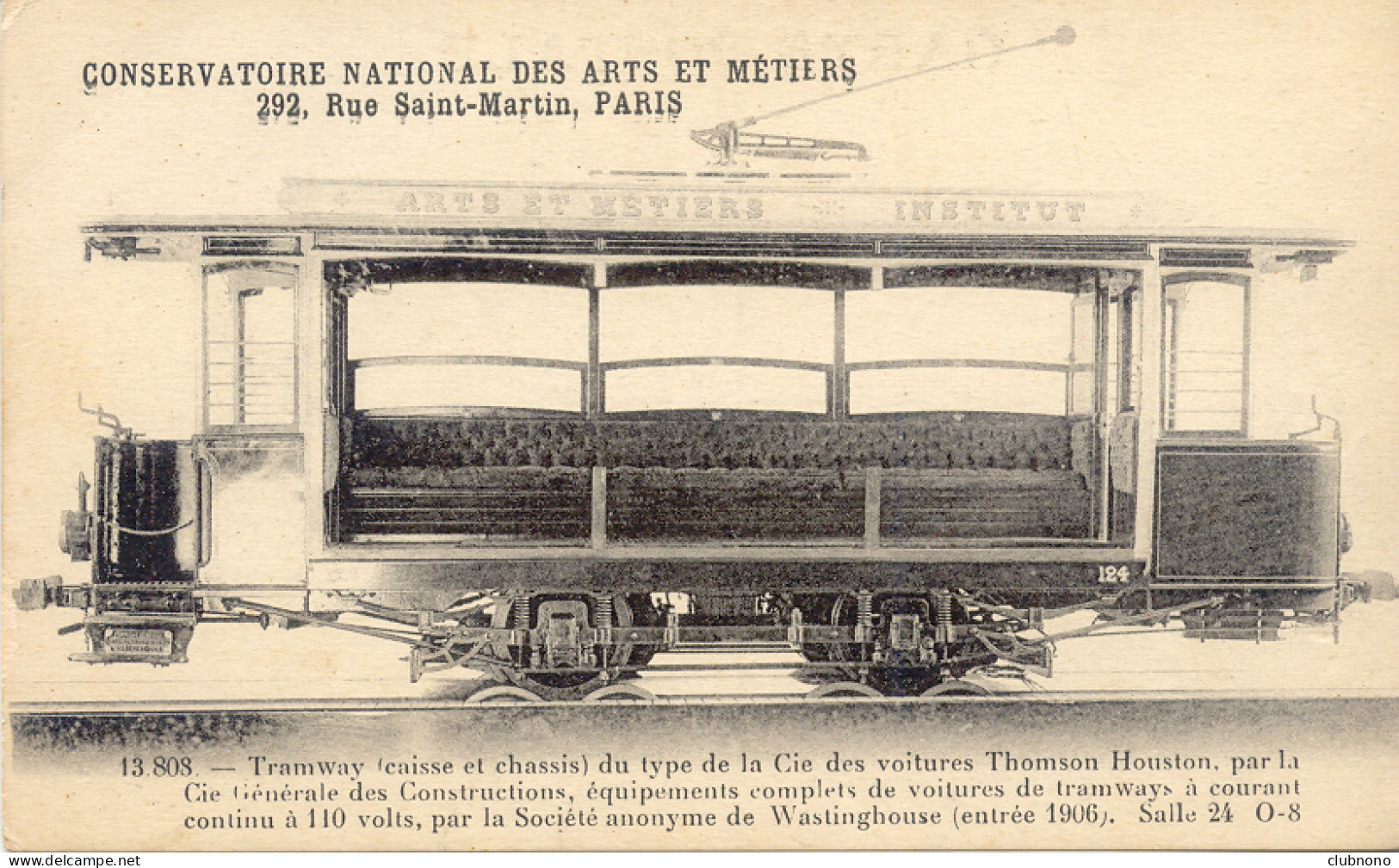 CPA - PARIS - CONS. NATIONAL DES ARTS ET METIERS - TRAMWAY (T.RARE) - Museos