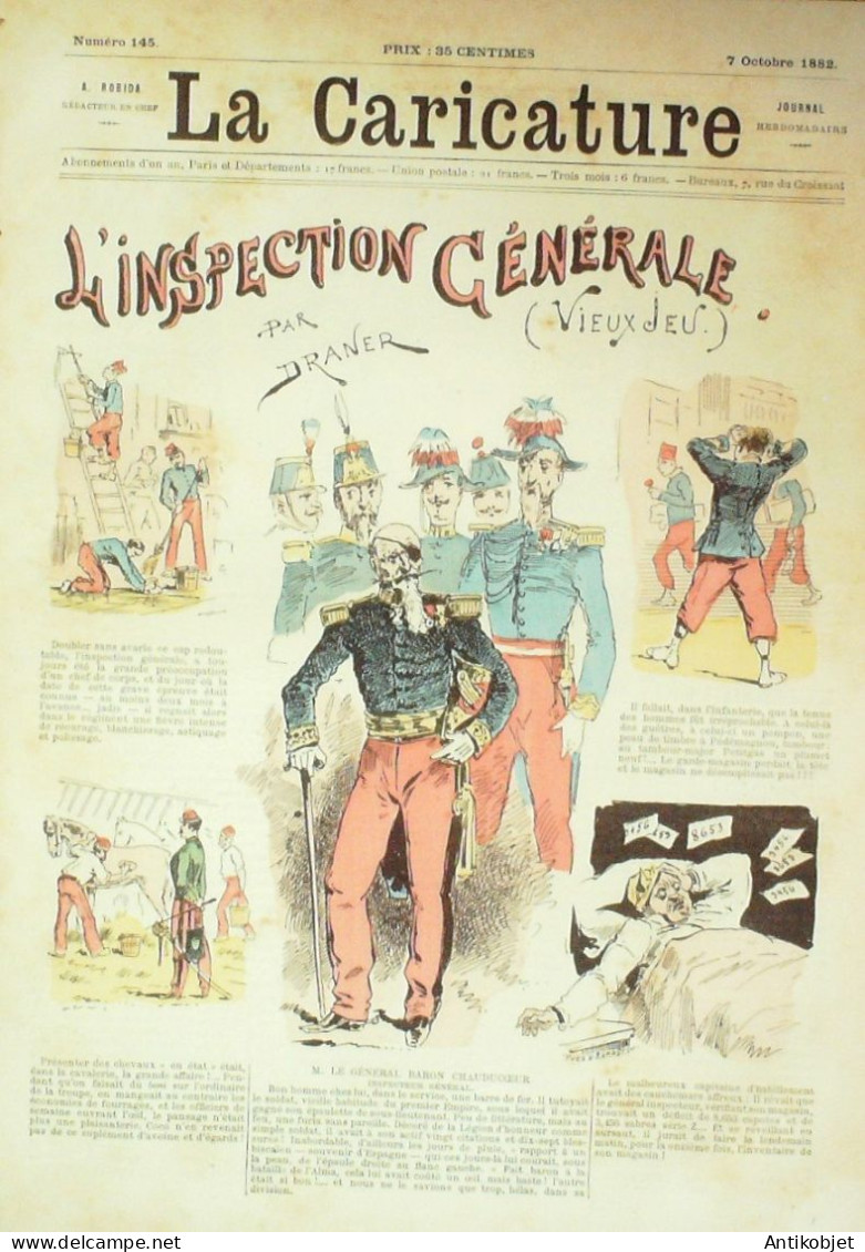 La Caricature 1882 N°145 L'Inspection Générale Draner - Revistas - Antes 1900