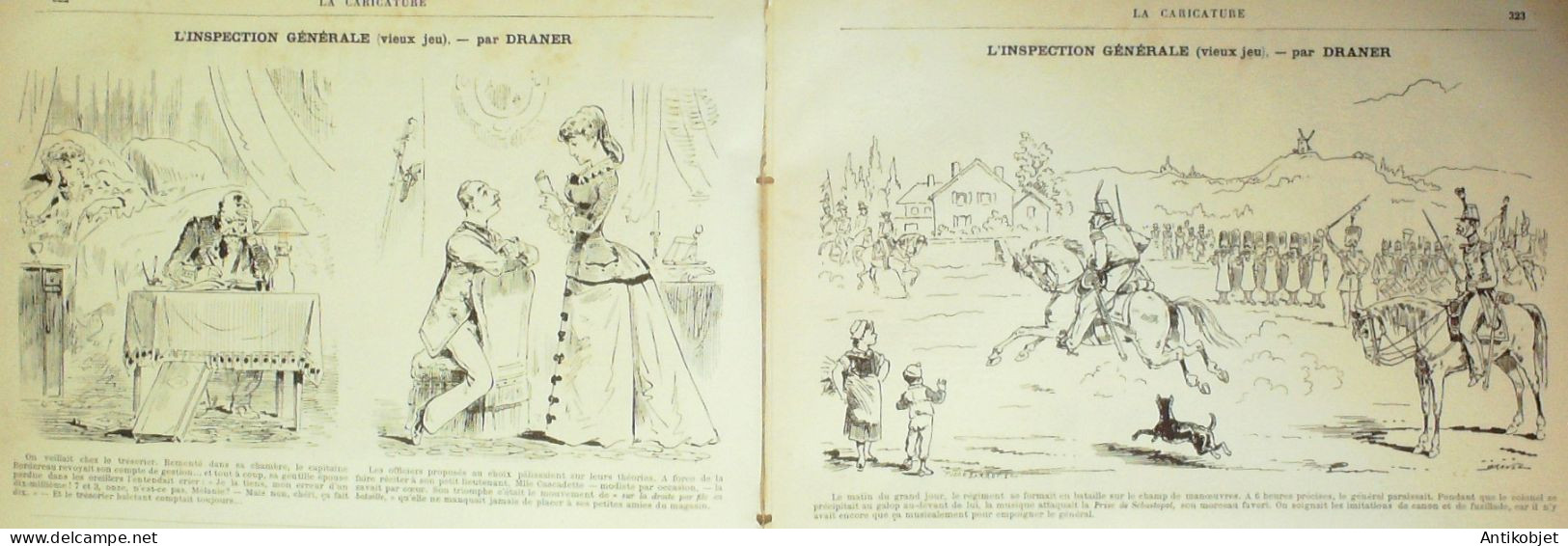 La Caricature 1882 N°145 L'Inspection Générale Draner - Zeitschriften - Vor 1900