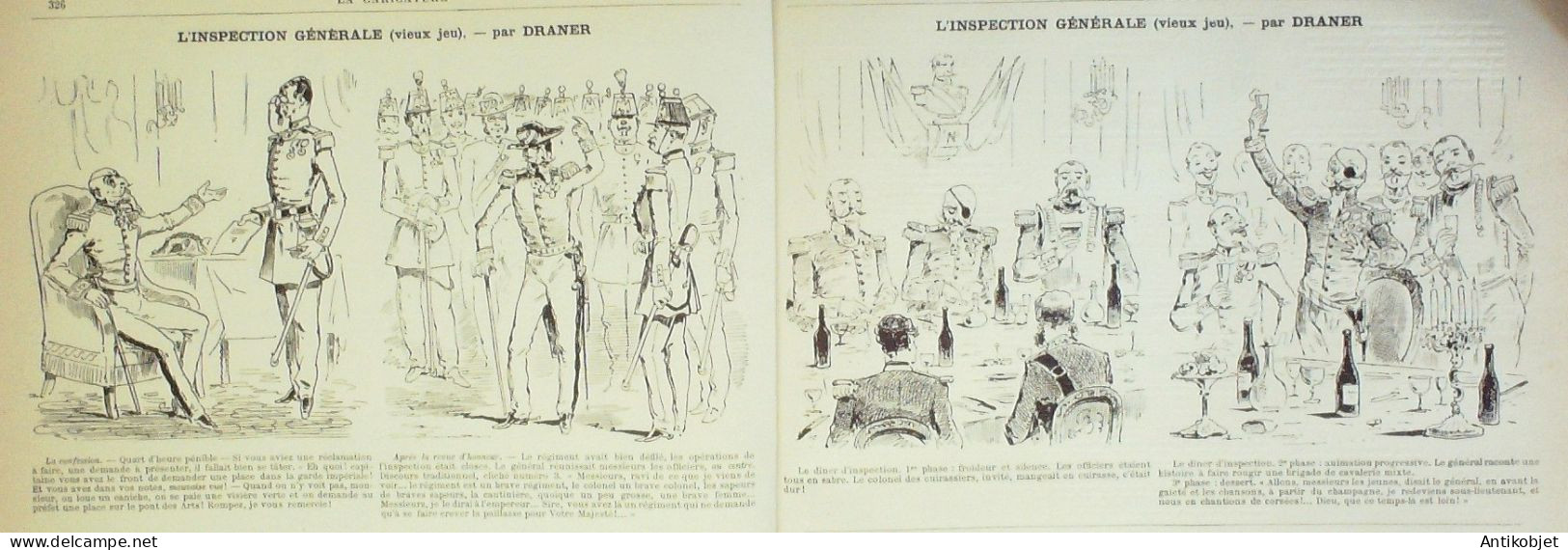 La Caricature 1882 N°145 L'Inspection Générale Draner - Tijdschriften - Voor 1900