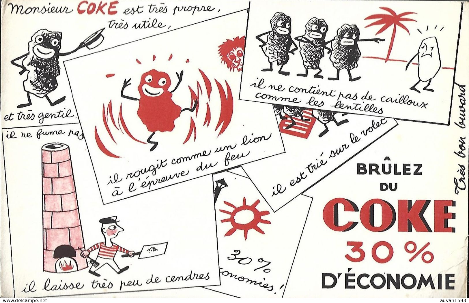 Buvard Coke - Electricité & Gaz