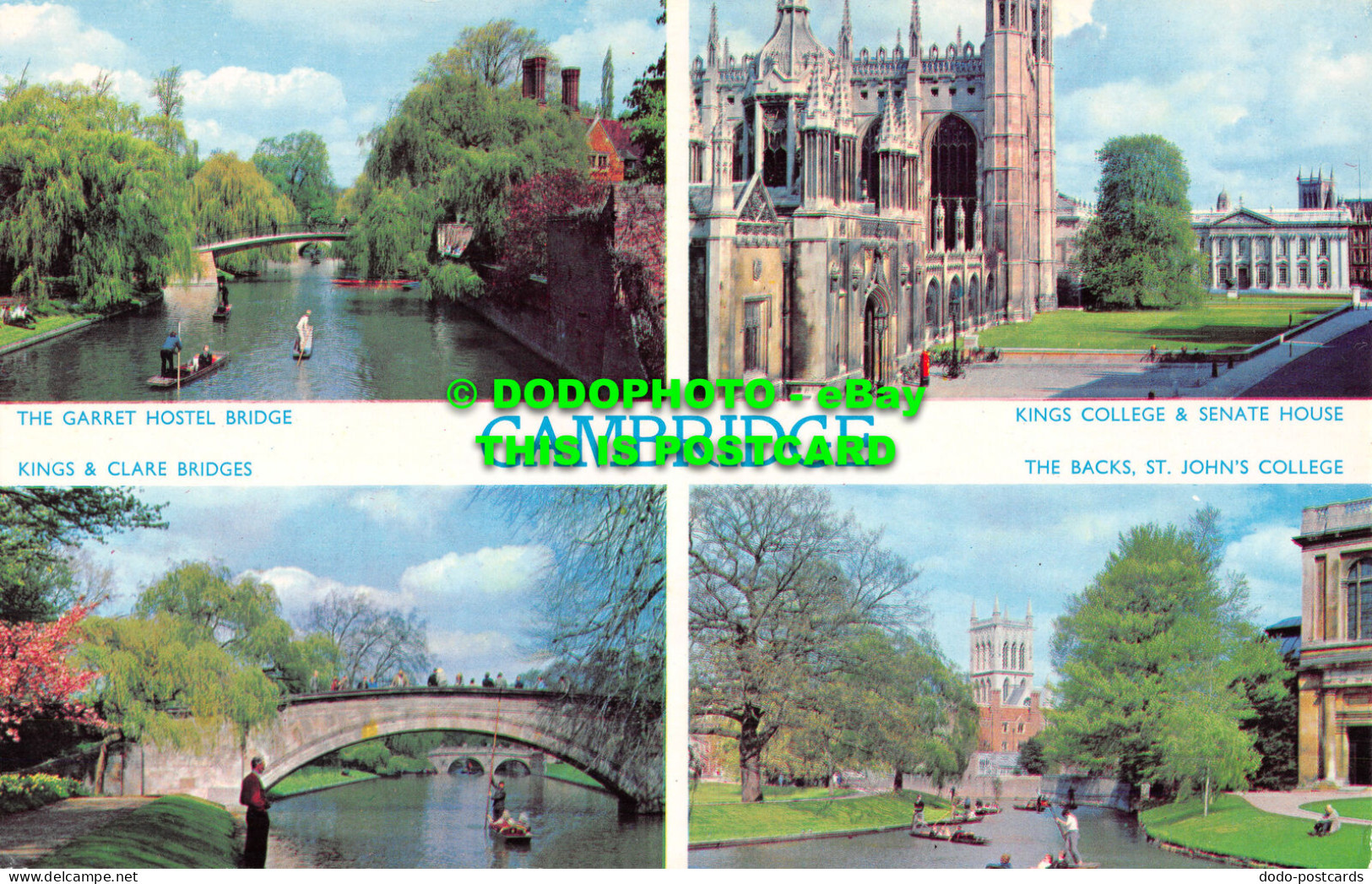 R519211 Cambridge. The Garret Hostel Bridge. Kings And Clare Bridges. E. T. W. D - Monde