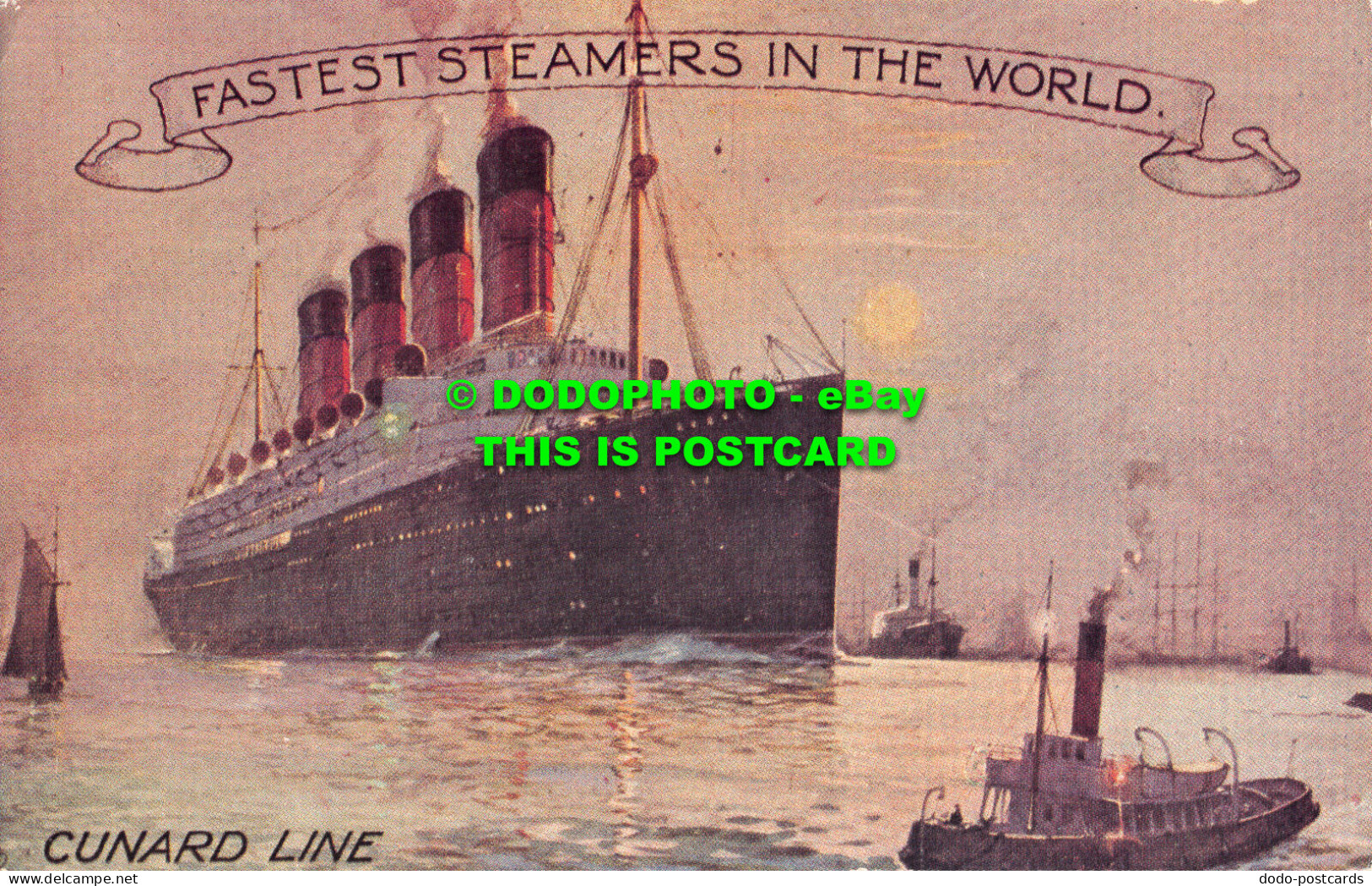 R519224 Fastest Steamers In The World. Cunard Line. Mauretania. Trans Atlantic R - Monde