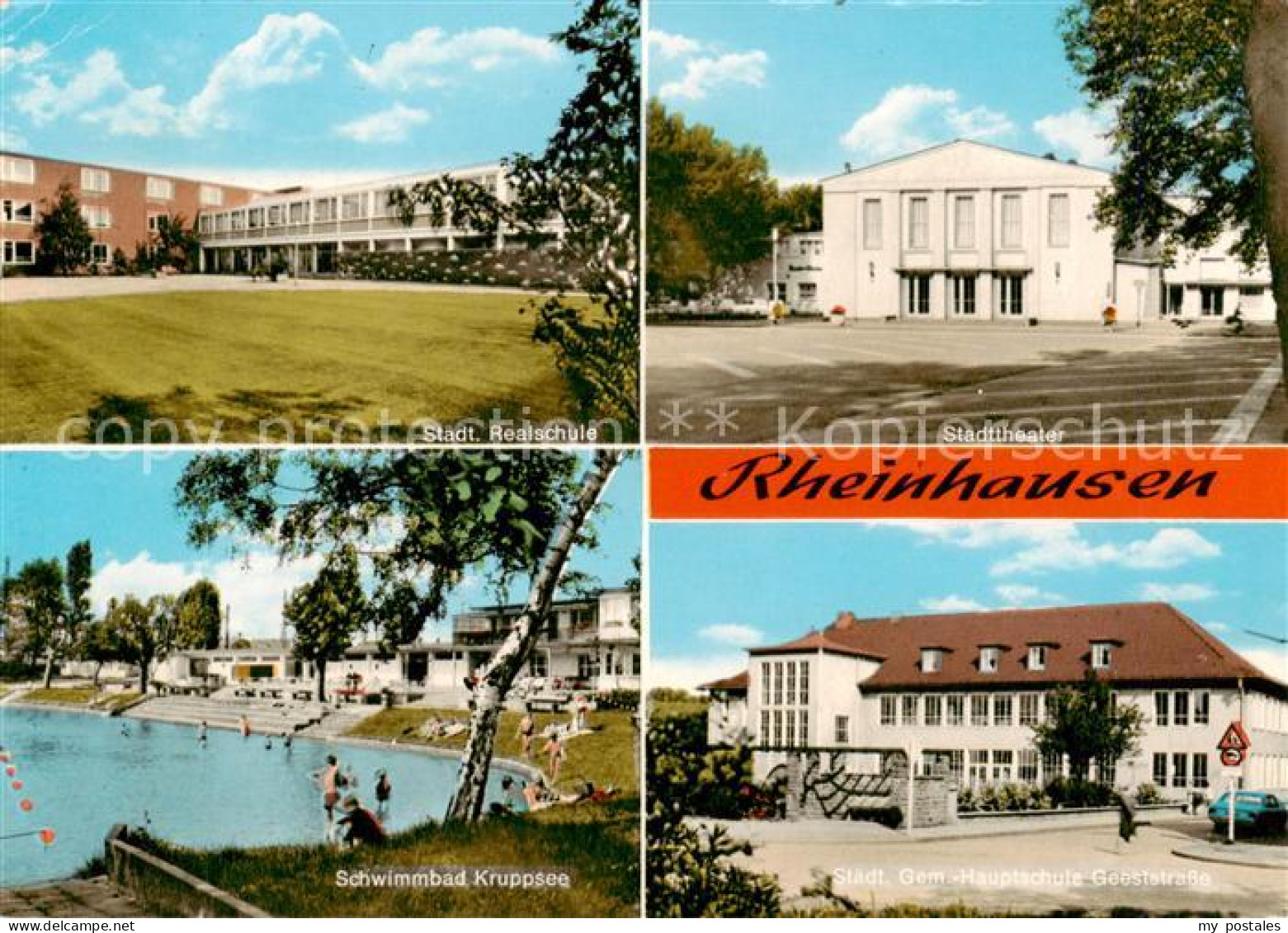 73854101 Rheinhausen Duisburg Staedt Realschule Stadttheater Schwimmbad Kruppsee - Duisburg