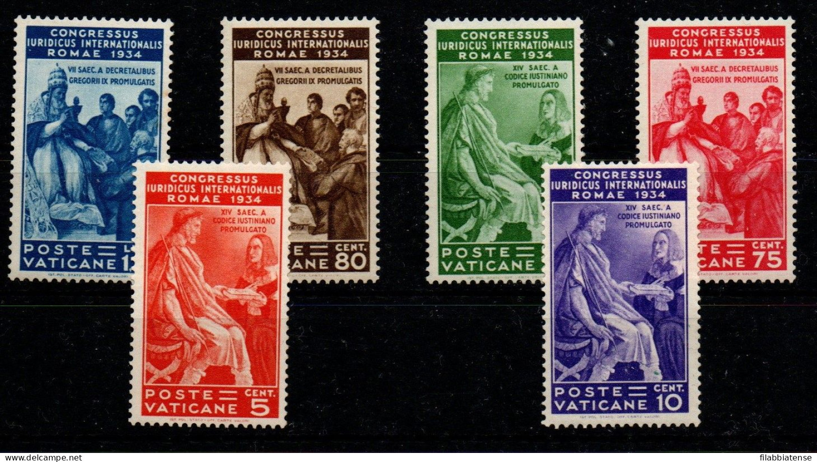 1935 - Vaticano 41/46  Giuridico  +++++++ - Nuevos