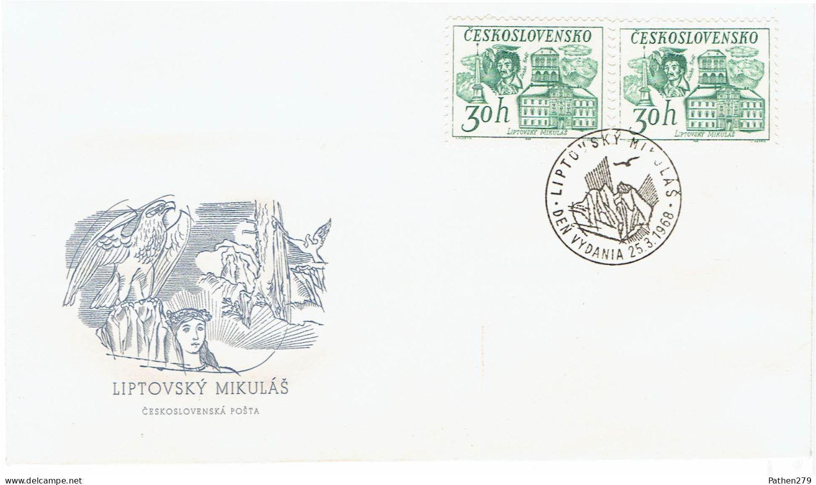 Enveloppe 1er Jour Tchécoslovaquie Liptovský Mikuláš 1968 - FDC