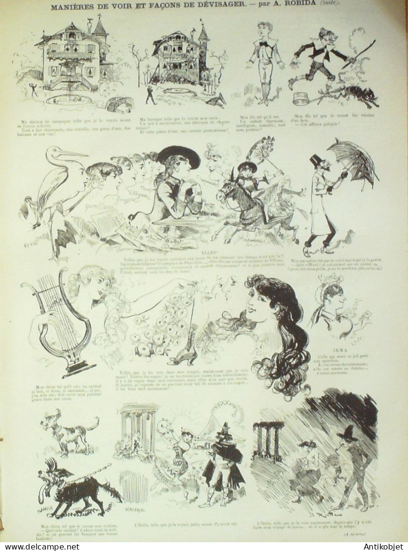 La Caricature 1882 N°147 Manières De Voir Et Dévisager Robida Vaudeville Loys Trock - Magazines - Before 1900