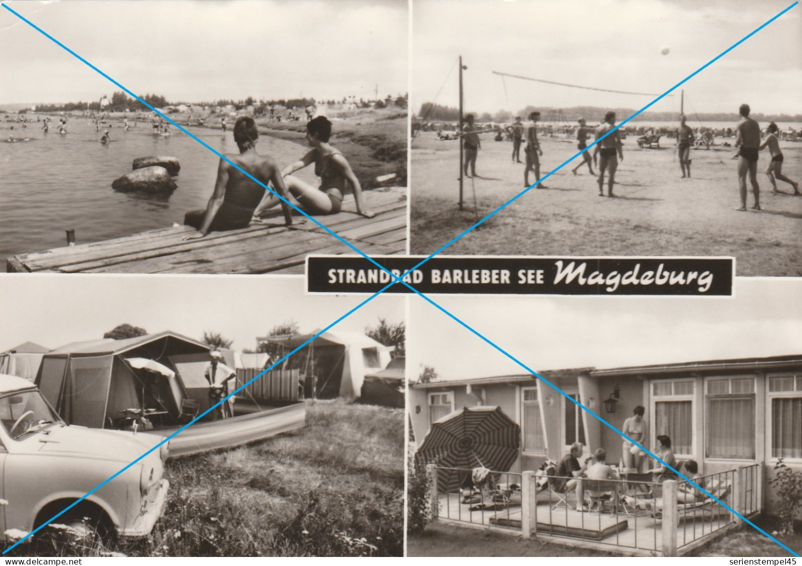 Ak Strandbad Barleber See Magdeburg 1977 - Magdeburg