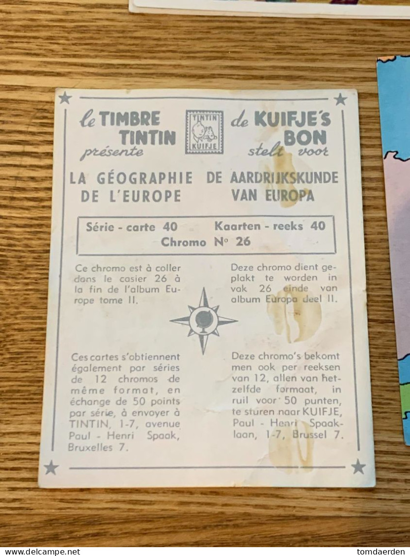 Victoria Chromo Kuifje Tintin 12 Stuks Ruimte Aardrijkskunde Europa - Victoria