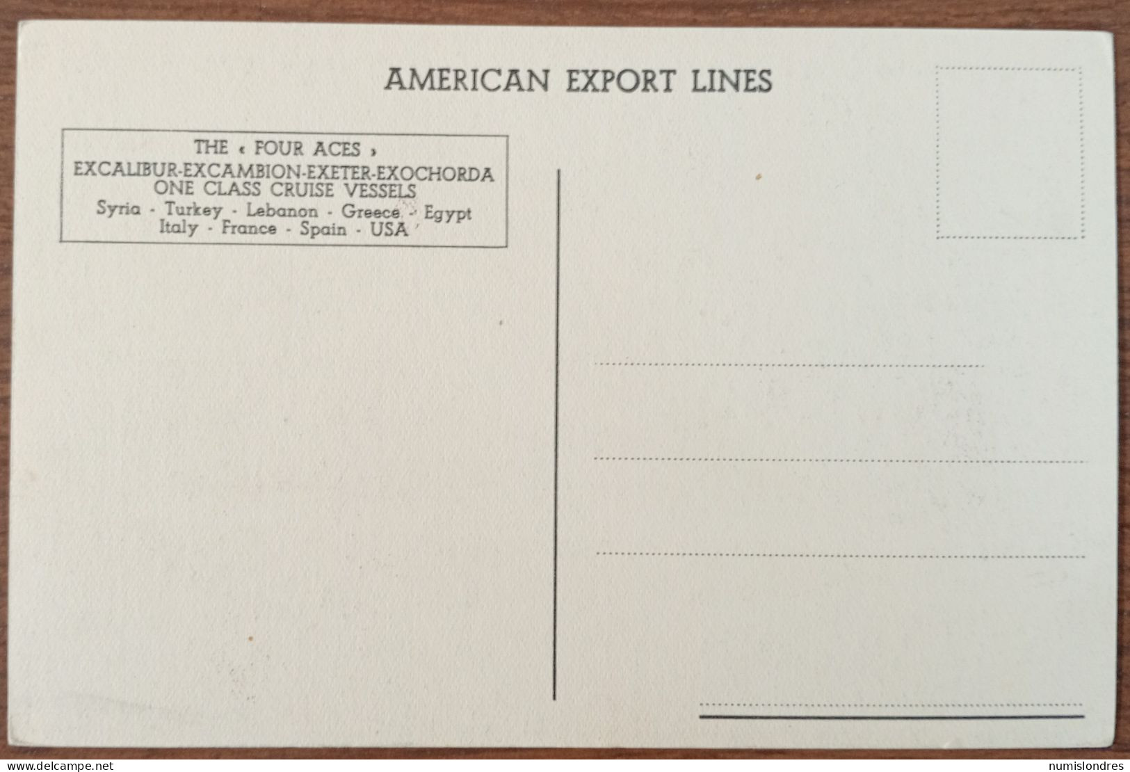 311 American Export Lines - Andere & Zonder Classificatie
