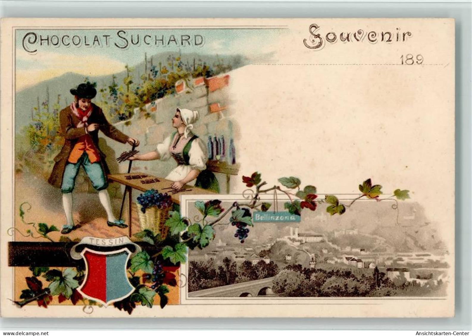 13406105 - Suchard Chocolat - Gruss Aus Tessin - 1898 - - Publicidad