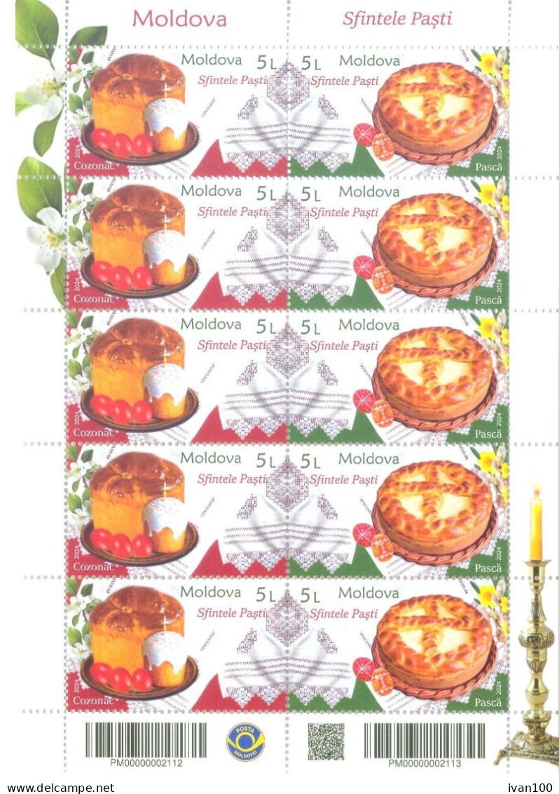 2024. Moldova,  Holy Easter, Sheetlet,   Mint/** - Moldavië