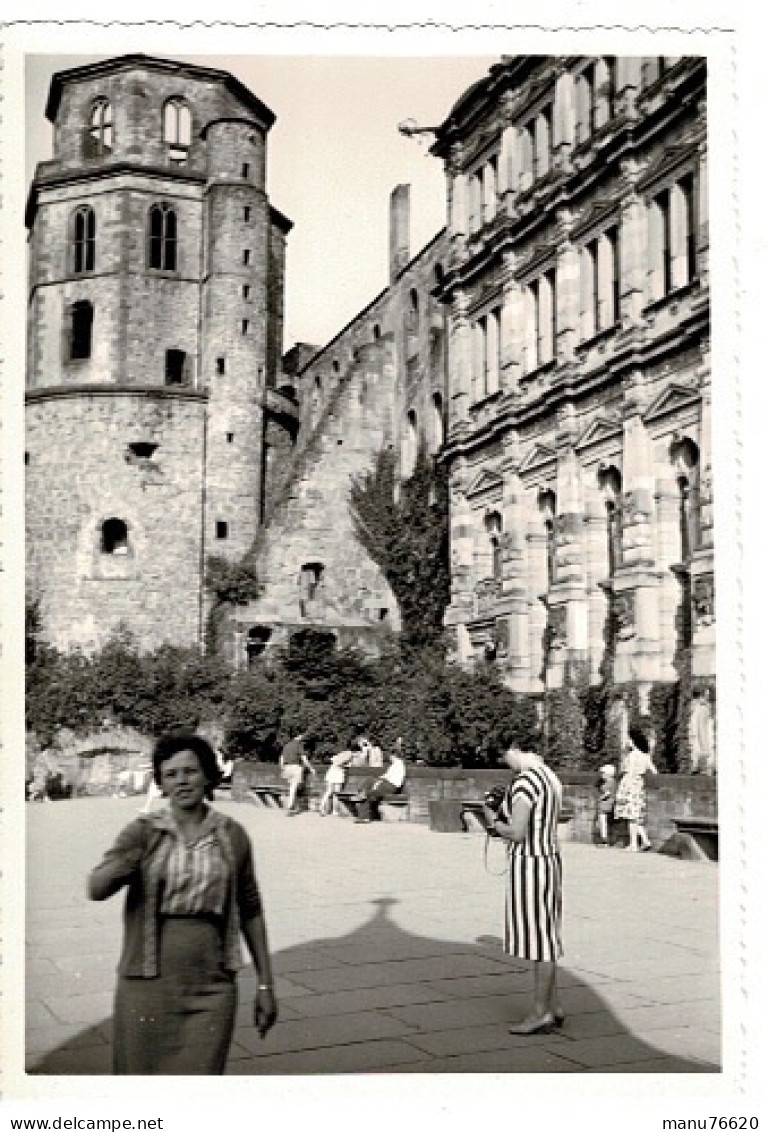 Ref 1 - Photo + Négatif : Chateau à Heidelberg - Allemagne . - Europa