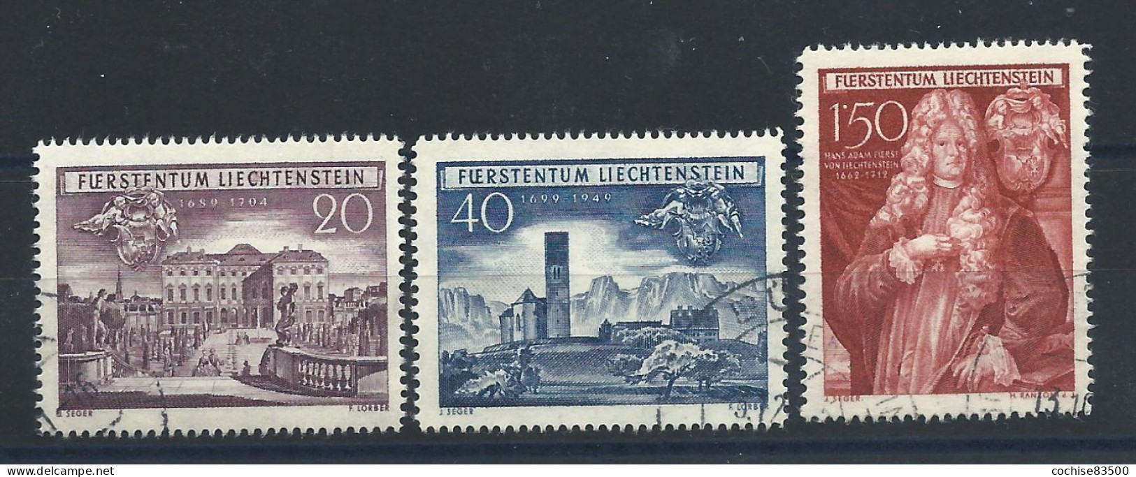 Liechtenstein N°243/45 Obl (FU) 1949 - Acquisition De Schellenberg - Usados