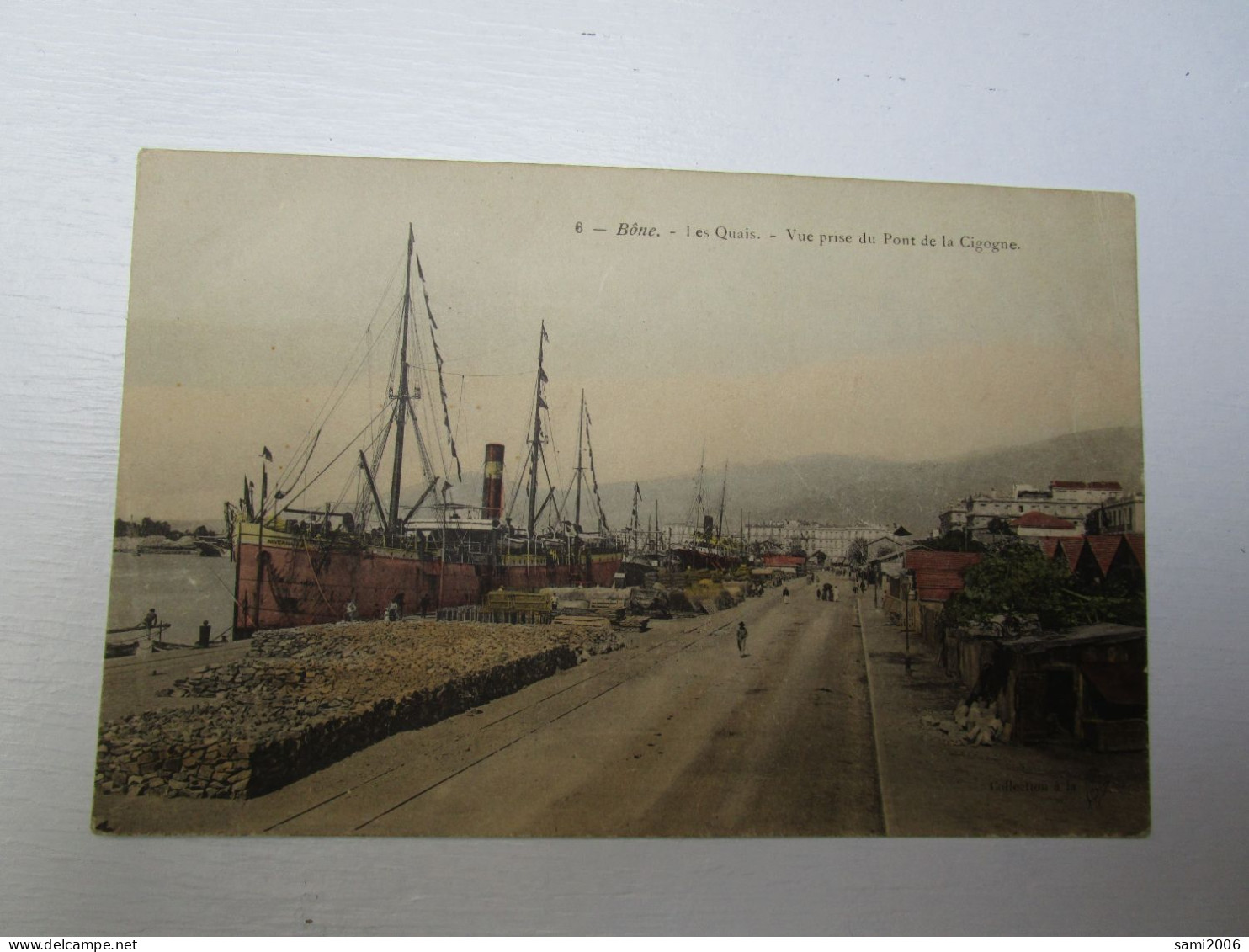 ALGERIE BONE LES QUAIS VUE PRISE DU PONT DE LA CIGOGNE PAQUEBOT - Annaba (Bône)