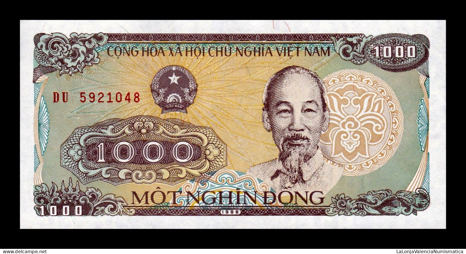 Vietnam Bundle Taco 100 Banknotes 1000 Dong 1988 Pick 106a Small Serial Sc Unc - Viêt-Nam