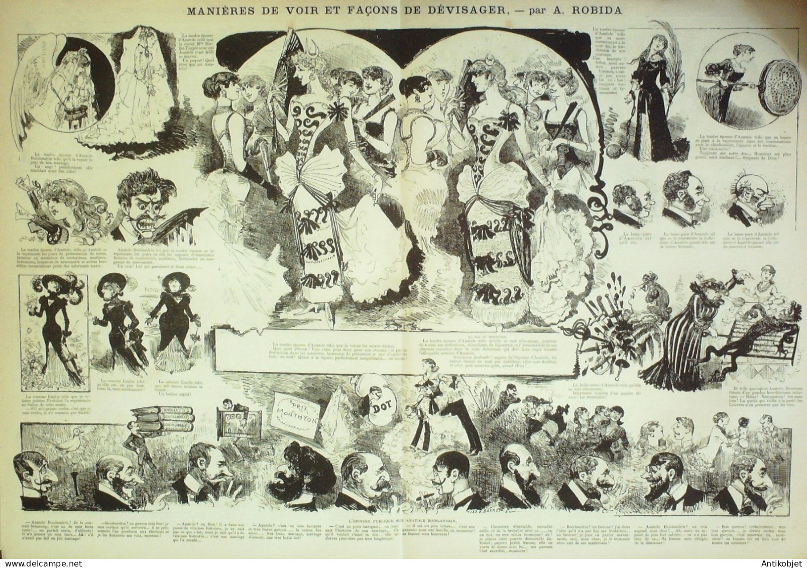 La Caricature 1882 N°148 Me Thérèse Ou Vaillance & Chorégraphie Robida Trock - Magazines - Before 1900