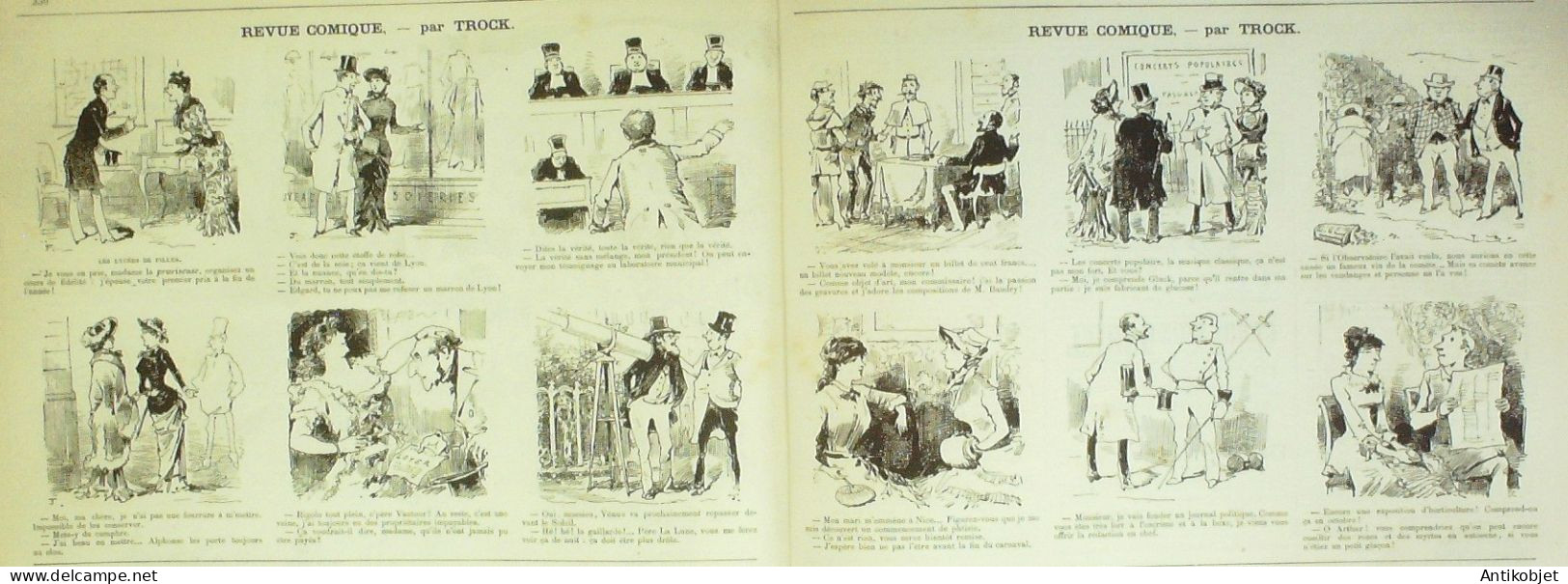 La Caricature 1882 N°148 Me Thérèse Ou Vaillance & Chorégraphie Robida Trock - Tijdschriften - Voor 1900