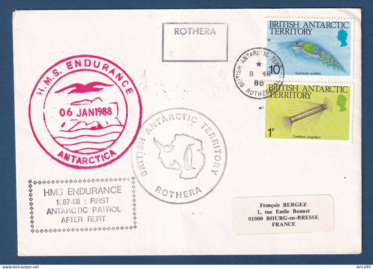 Grande Bretagne - Sur Lettre - Expéditions Antarctiques Britannique - British Antarctic Territory - Antarctica - 1988 - Antarctische Expedities
