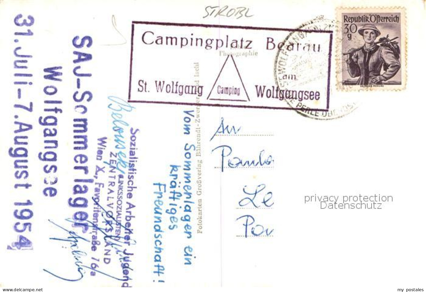 73853948 Strobl Wolfgangsee AT Campingplatz Panorama  - Other & Unclassified