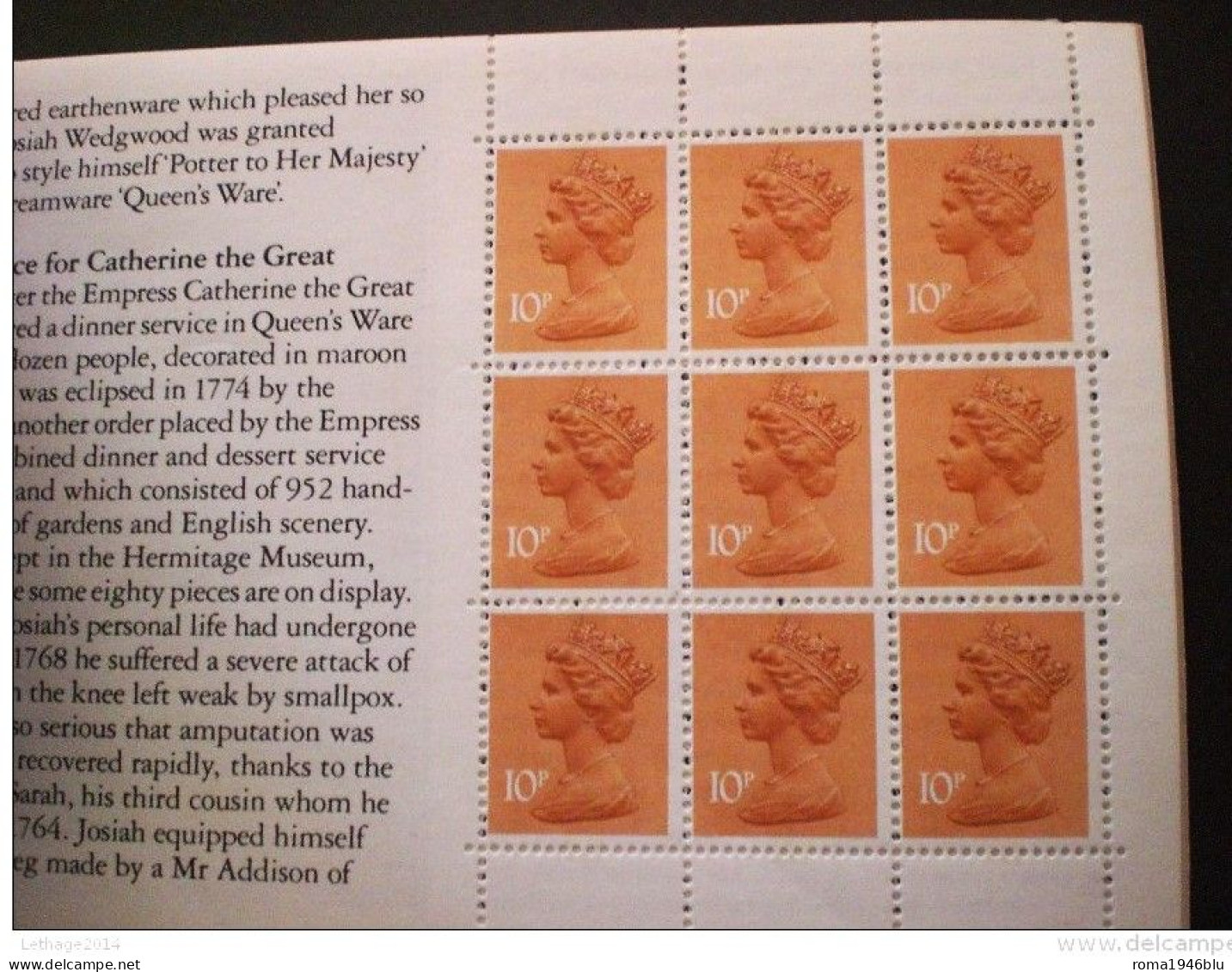 GRAN BRETAGNA 1980 WEDGWOOD BOOK OF STAMPS £3 BOOK OF STAMPS AND STORY OF WEDGWOOD - Booklets