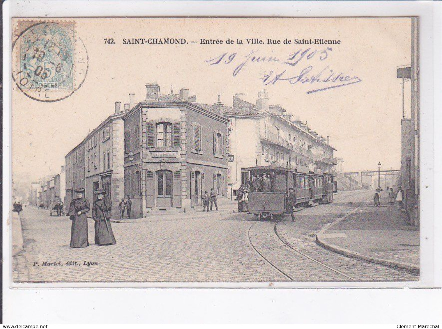 SAINT-CHAMOND: Entrée De La Ville, Rue De Saint-etienne, Tramway - Très Bon état - Saint Chamond