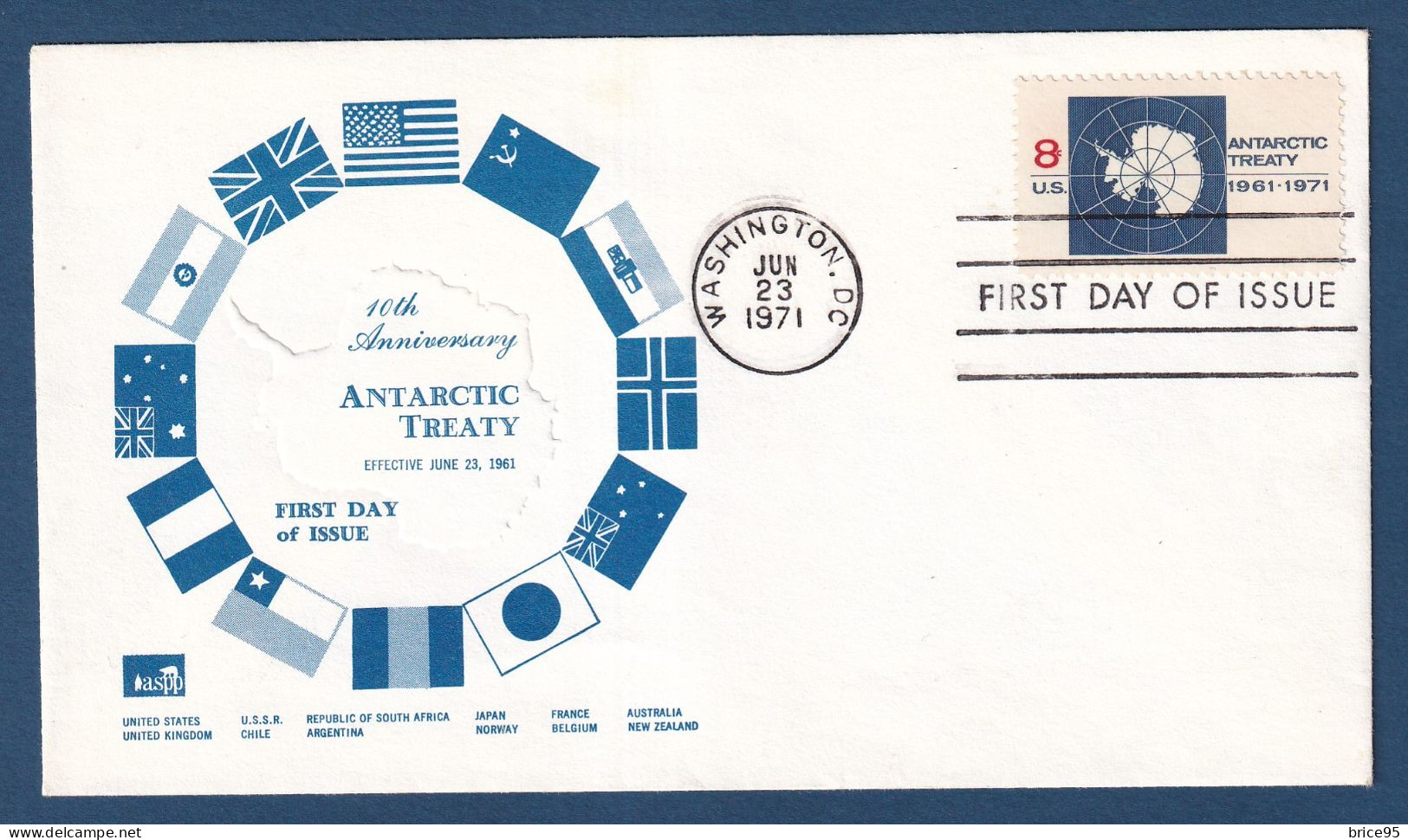 Etats Unis - Antarctic Treaty - Traité De L'antarctique - Premier Jour - FDC - Washington - 1971 - Expéditions Antarctiques