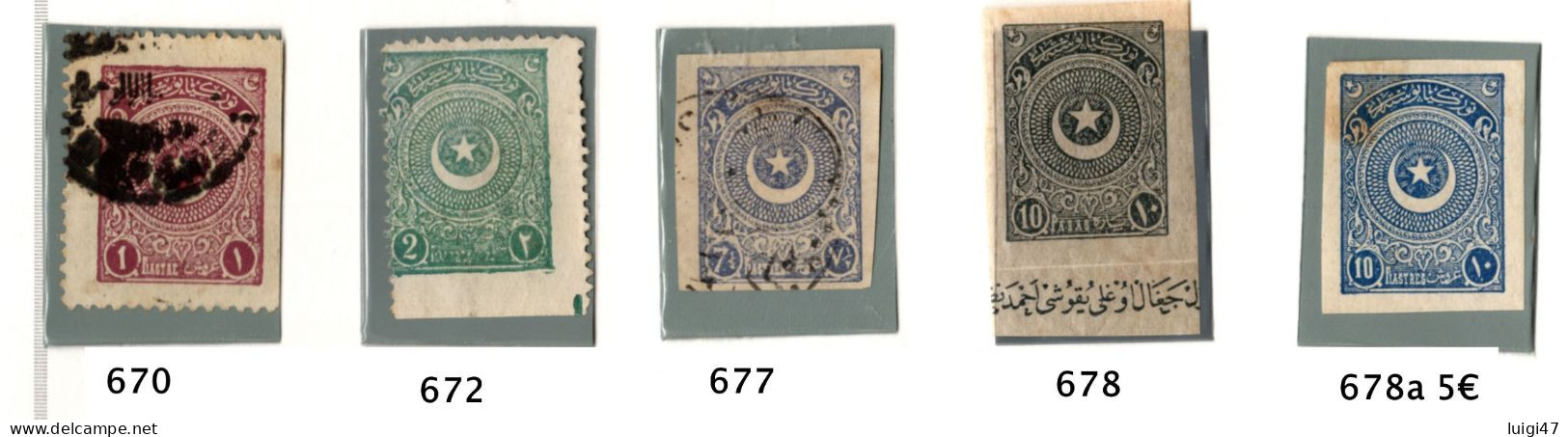1923- Turchia Posta Ordinaria - N. 670-677-678 Non Dentellati - Ongebruikt