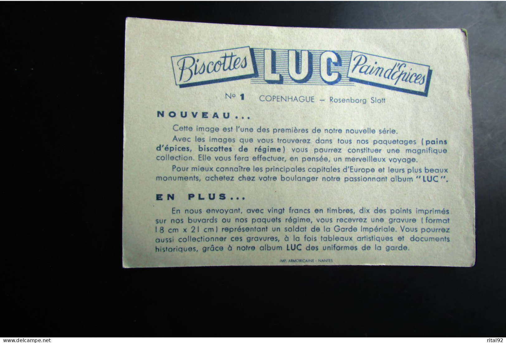 Chromo/image "Biscottes - Pain D'épices St LUC" - Série Album : Grandes Capitales D' EUROPE - Sammelbilderalben & Katalogue