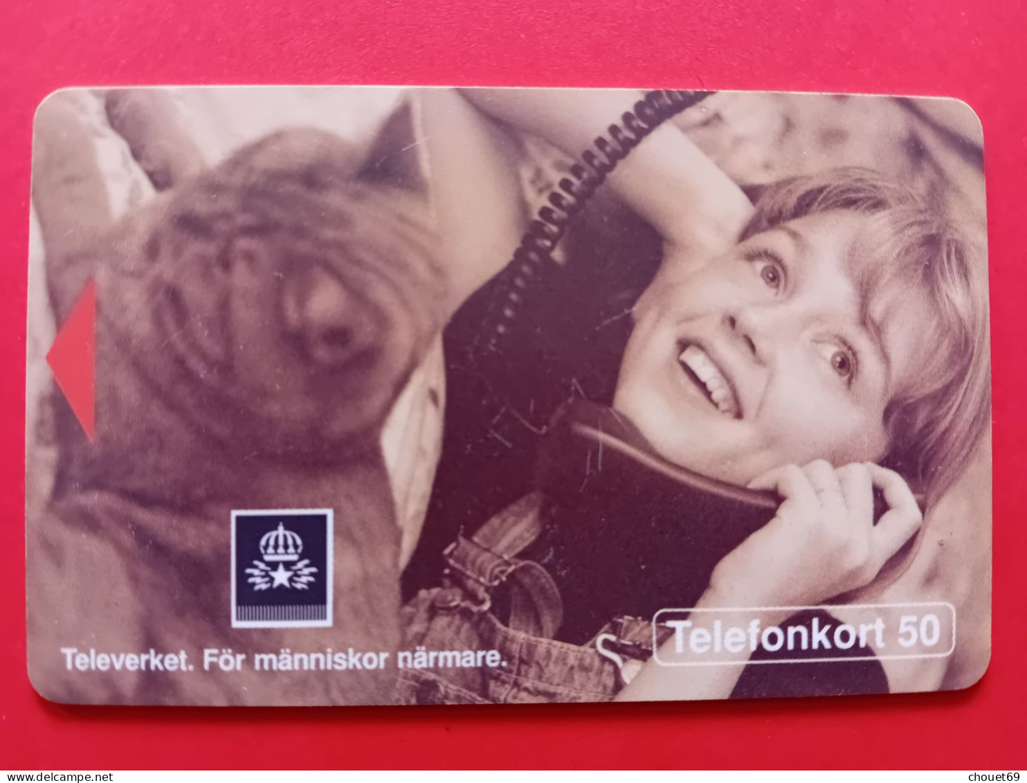 SWEDEN 100u Girl On Telephone Dummy Card No Chip Module - 60102/031 SUEDE (TS0320 - Sweden